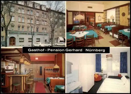Nürnberg Gasthof-Pension Gerhard Bes. R. Reheußer (Mehrbildkarte) 1975