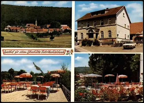 Rauhenebrach Gasthof zur alten Glashütte-Fabrikschleichach (Mehrbildkarte) 1987