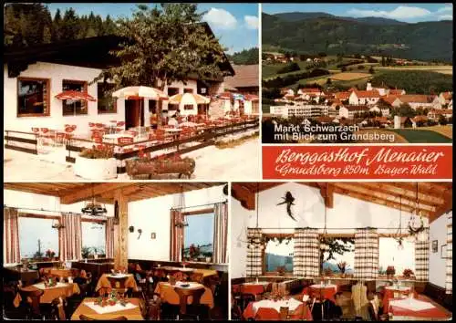 Grandsberg-Schwarzach Mehrbild-AK Berggasthof Pension Menauer  Schwarzach 1981