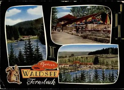 Ansichtskarte Fornsbach-Murrhardt Gruss vom Café-Restaurant Waldsee 1968