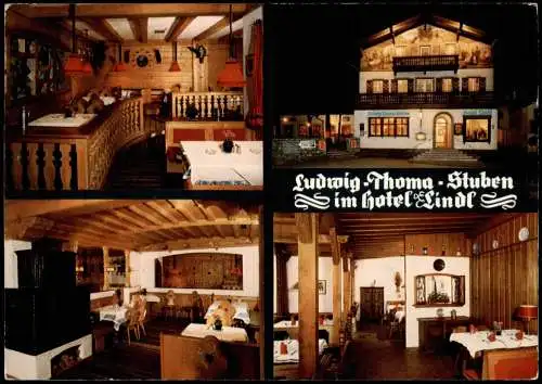 Egern-Rottach-Egern Mehrbildkarte Hotel Ludwig Thoma Stuben 1976
