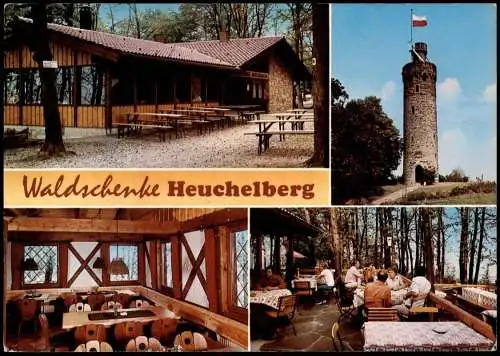 Leingarten Mehrbildkarte Ortsansichten mit Waldschenke Heuchelberg 1980