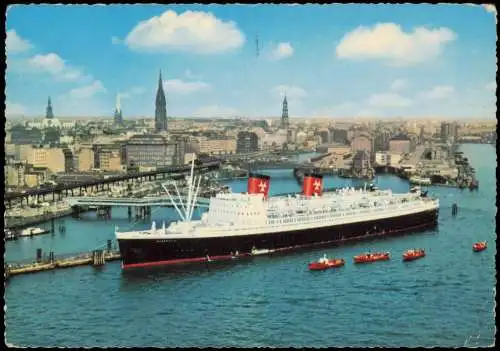 Ansichtskarte Hamburg Stadt Kreuzfahrtschiff Schiff 1962
