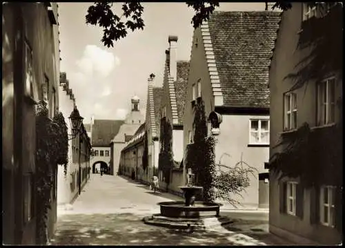Ansichtskarte Augsburg Partie in der Fuggerei 1960