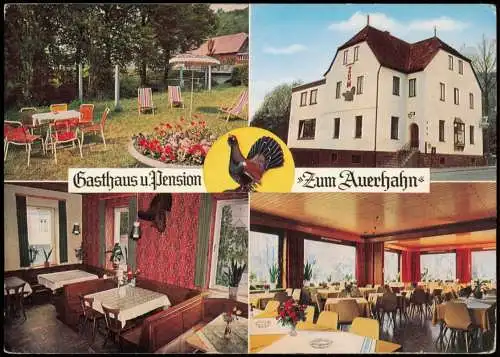 Ansichtskarte Hobbach Gasthaus u Pension Zum Auerhahn 4 Bild 1970