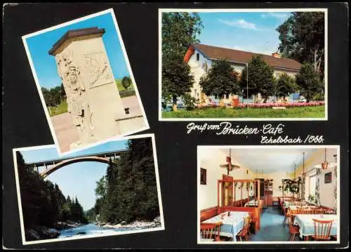 Ansichtskarte Echelsbach-Bad Bayersoien Pension "Brücken-Cafe" 4 Bild 1976