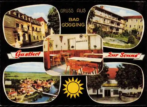 Bad Gögging Neustadt a.d.Donau Mehrbild-AK Gasthaus und Pension Zur Sonne 1964