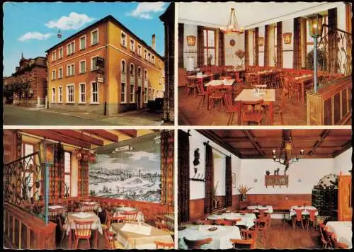 Kitzingen Mehrbild-AK Hotel Restaurant DEUTSCHES HAUS Bes. Otto Schneider 1968