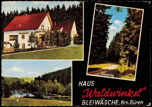 Ansichtskarte Bleiwäsche Pension Haus Waldwinkel (Mehrbildkarte) 1970