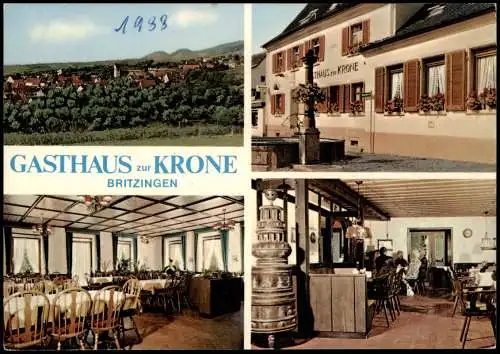 Badenweiler Umland-Ansicht mit Gasthaus zur Krone in MÜLLHEIM-BRITZINGEN 1980
