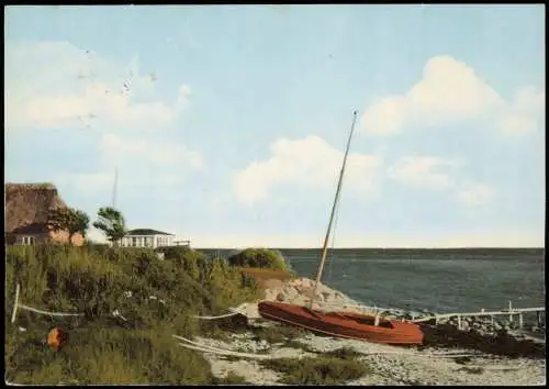 Postcard .Dänemark - Sonderby Kegnes Häuser am Strand 1976