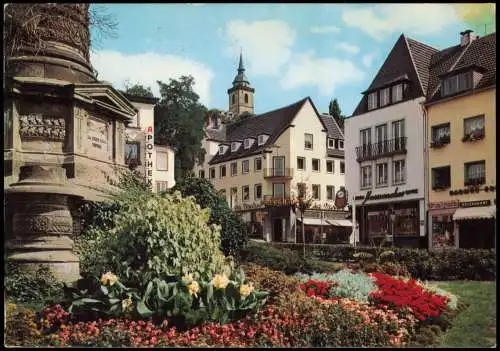 Ansichtskarte Siegburg Markt und Blick zur Abtei 1982