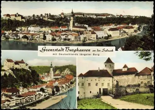 Ansichtskarte Burghausen 3 Bild Stadtansichten Colorfotokarte 1970