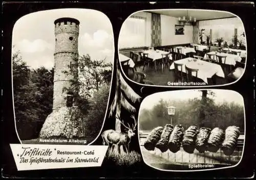 Ansichtskarte Waldfriede (Soonwald) 3 Bild Aussichtsturm Alteburg 1976