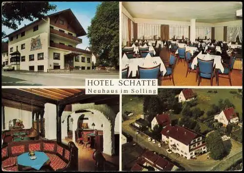 Neuhaus im Solling-Holzminden Hotel Schatte Luftbild Innenansichten 1976