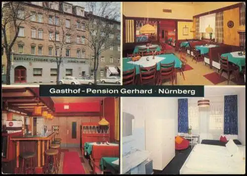 Ansichtskarte Nürnberg SÜD 4 Bild Gasthof Pension Gerhard 1973