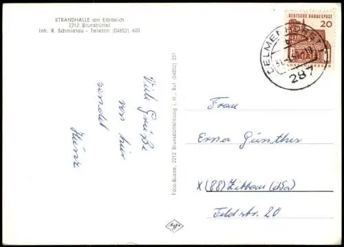 Brunsbüttel Brunsbüttelkoog Strandhalle am Elbdeich 3 Bild 1967