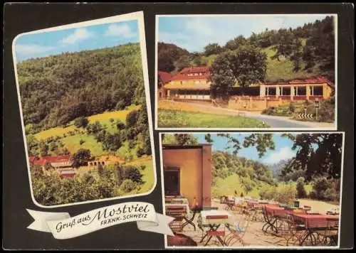 Egloffstein Gasthof Schlossblick mit Panorama und Gästebereich 1966