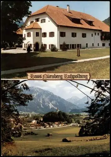 Ansichtskarte Ruhpolding Ortsansicht Haus der Stadt Nürnberg 1980
