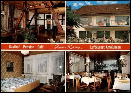Ansichtskarte Beverungen Gasthof Pension Café Zum Krug (Mehrbildkarte) 1975