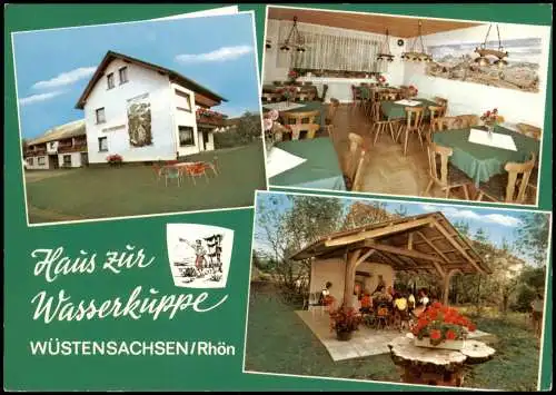 Wüstensachsen-Ehrenberg (Rhön) Mehrbildkarte Pension Haus zur Wasserkuppe 1980