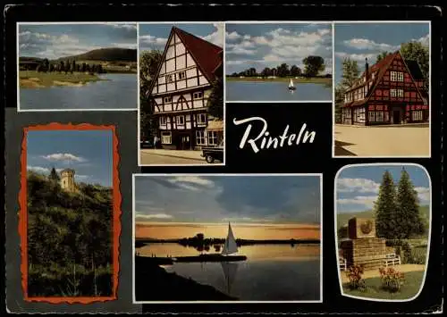 Ansichtskarte Rinteln Mehrbild-AK mit Orts- und Umland-Ansichten 1962