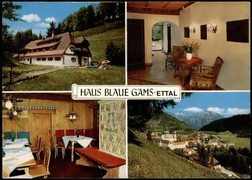 Ansichtskarte Ettal Haus Blaue Gams 8101 Ettal (Mehrbildkarte) 1980