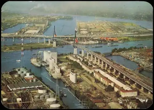 Ansichtskarte Hamburg Luftbild Köhlbrandbrücke 1979