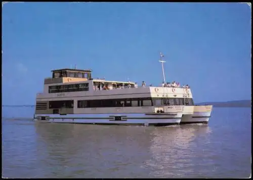 Postcard .Ungarn Balaton Üdvözlet a Balatonról Schiff Katamaran 1987