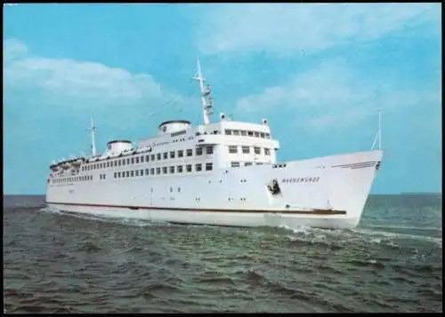 Ansichtskarte  Schiff Schifffahrt Fähre Ferry-boat Warnemünde 1975
