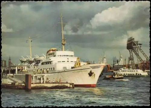 St. Pauli-Hamburg Landungsbrücken Schiff Ship Wappen von H. 1956