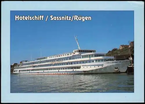 Ansichtskarte Sassnitz Rügen Hafen Hotelschiff Rügen 1993