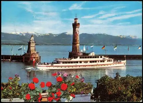 Ansichtskarte Lindau (Bodensee) Hafen MS Motorschiff Österreich 1978