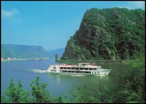 Ansichtskarte Sankt Goar Rheintal Loreley MS RHEINGOLD Rheinschiff 1981