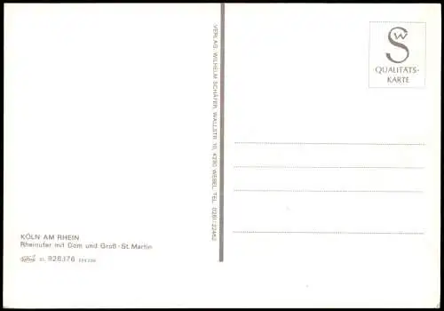 Ansichtskarte Köln Rheinufer mit Dom Rheinschiff 1986