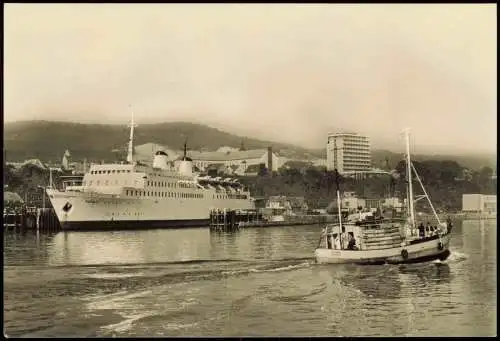 Ansichtskarte Sassnitz Rügen Im Hafen Fährschiff Saßnitz 1981