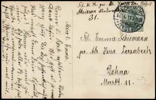 Ansichtskarte  Fotokunst lächelnde Frau Spitze Blume 1911