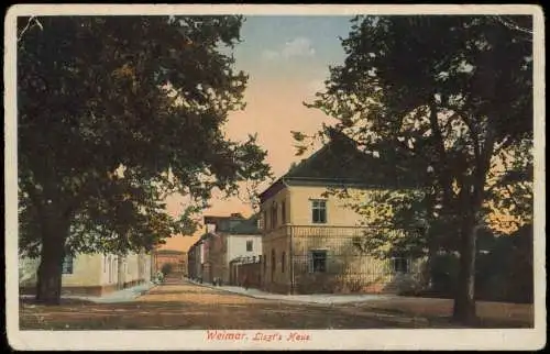 Ansichtskarte Weimar Straßenpartie am Liszts Haus 1926