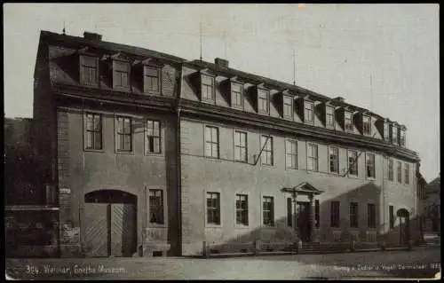 Ansichtskarte Weimar Goethe-Nationalmuseum 1895