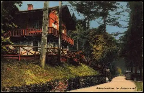 Ansichtskarte Schwarzburg Eingang Schweizerhaus-Schwarzatal 1914
