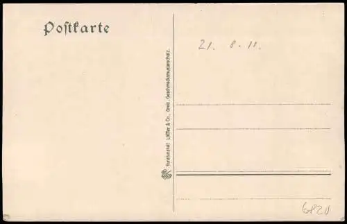 Ansichtskarte Rudolstadt Schlosshof. 1911
