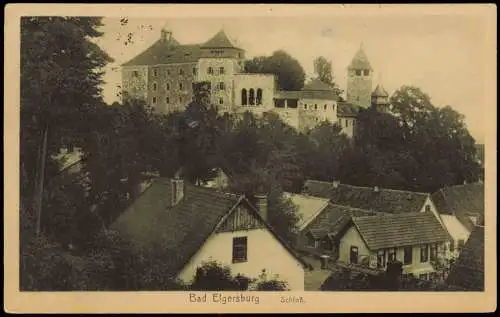 Ansichtskarte Elgersburg Blick auf das Schloß 1921