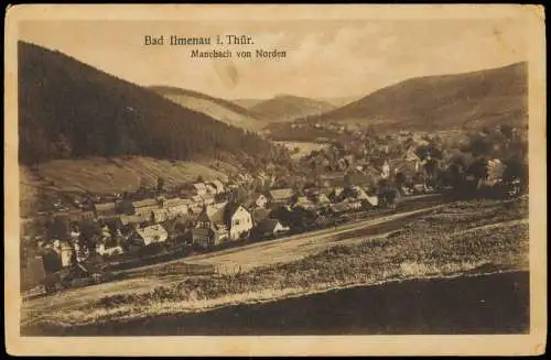 Ansichtskarte Ilmenau Manebach von Norden 1929