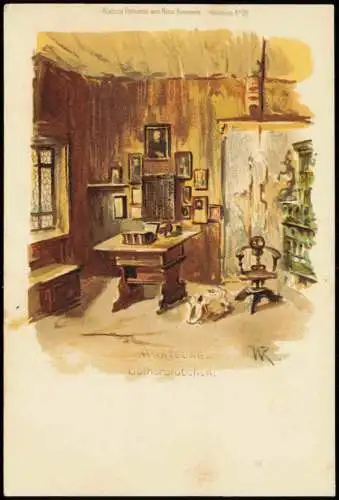 Ansichtskarte Eisenach Wartburg Künstlerkarte Naturaufnahmen 1903