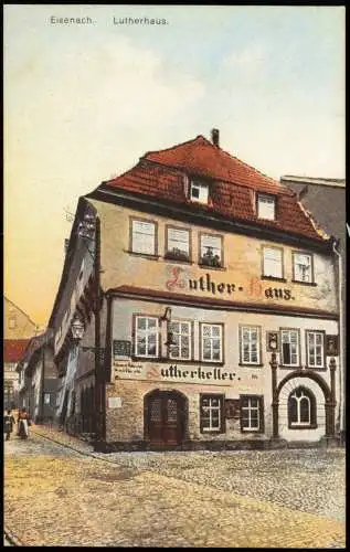 Ansichtskarte Eisenach Lutherhaus Lutherkeller Künstlerkarte 1911
