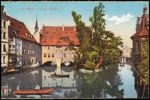 Ansichtskarte Nürnberg Insel Schütt 1910