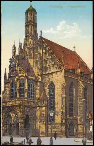 Ansichtskarte Nürnberg Partie an der Frauenkirche 1910