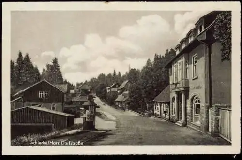 Ansichtskarte Schierke Schierke Harz Dorfstraße 1954