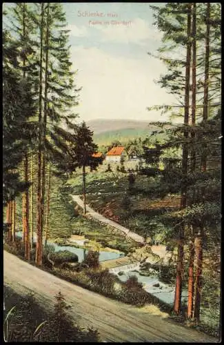 Ansichtskarte Schierke Partie im Oberdorf 1925
