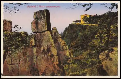 Ansichtskarte Thale (Harz) Hexentanzplatz (Bodetal) 1910